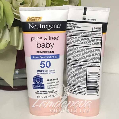 Kem chống nắng Neutrogena Pure Free Baby Sunscreen Lotion SPF50 - NEU-07