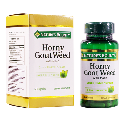 Viên uống tăng cường sinh lý nam Horny Goat Weed Nature's Bounty 60 Viên