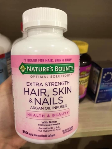 Hair skin nail Nature's Bounty 250 viên:boom:Hair s:boom: – Viên uống đẹp da, tóc,móng