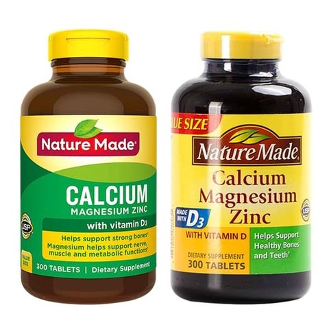 NATURE MADE CALCIUM WITH MAGNESIUM ZINC WITH VITAMIN D3 GIÚP XƯƠNG CHẮC KHỎE