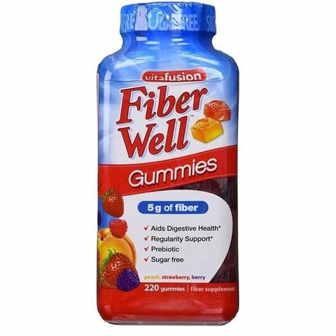 KẸO DẺO BỔ SUNG CHẤT XƠ VITAFUSION FIBER WELL GUMMIES CỦA MỸ 220 viên