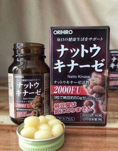 VIÊN ĐIỀU TRỊ TAI BIẾN ORIHIRO NATTO KINASE 2000FU60 VIÊN