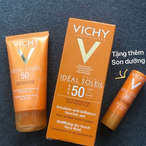 KEM CHỐNG NẮNG VICHY HƯƠNG HOA - PHÁP + TẶNG SON DƯỠNG CHỐNG NẮNG VICHY
