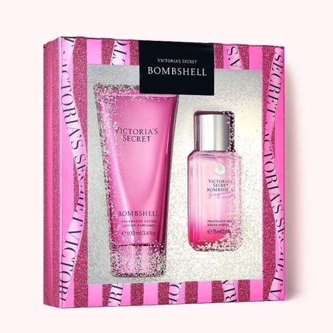 Bộ 2 chai xịt thơm và kem dưỡng thể Victoria’s Secret Mist & Lotion Gift Set (Mẫu Mới)
