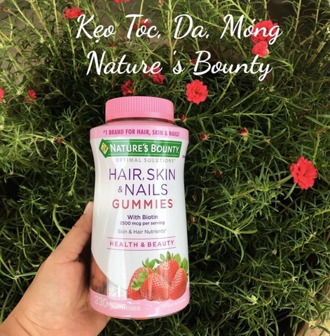 Thực phẩm chức năng Kẹo dẻo Hair, Skin and Nails Gummies 230 viên của Mỹ