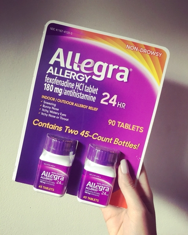 Viên chống dị ứng cho người lớn Allegra Adult 24 Hour Allergy 180mg 45 viên