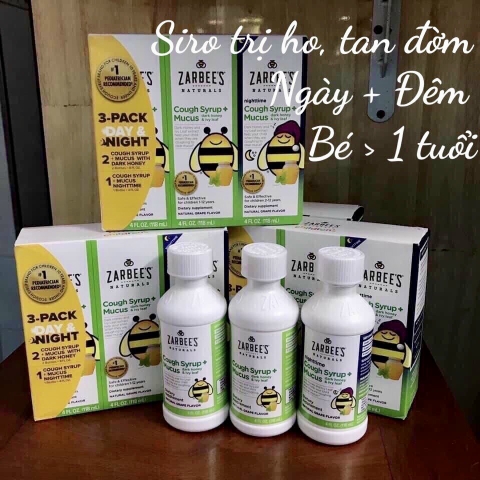 SIRO TRỊ HO CHO BÉ YÊU - ZABEE'S CỦA MỸ set 3 chai