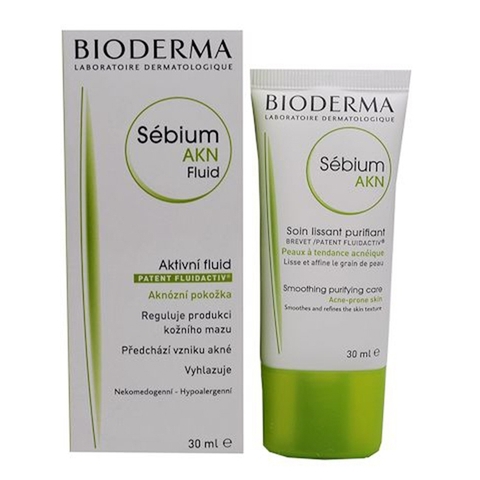 KEM DƯỠNG DA GIÚP LÀM SẠCH VÀ LÀM MỊN DA DỄ BỊ MỤN TRỨNG CÁ BIODERMA SEBIUM AKN FLUIDE 30ML