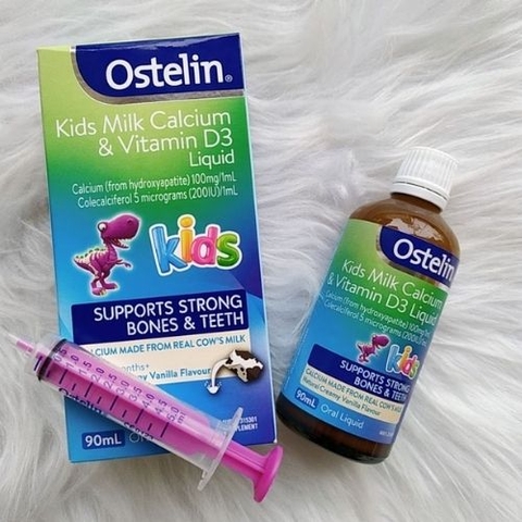 Ostelin Kids Milk Calcium & Vitamin D3 Liquid 90ml của Úc