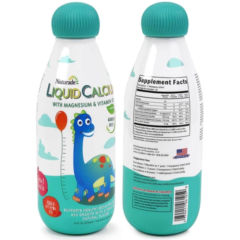 Canxi Nước cho bé Naturade Liquid Calcium Magnesium & Vitamin D3 474ml