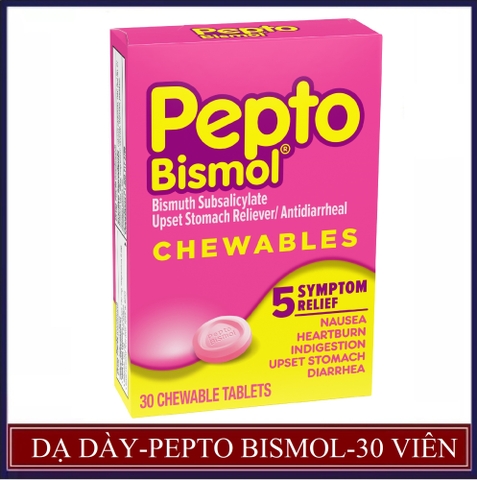 VIÊN UỐNG TRI DẠ DÀY PEPTO BISMOL CHEWABLES 30 viên