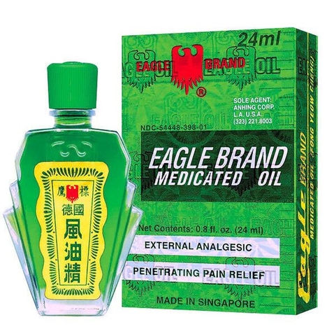 Dầu gió con ó vàng đinh hương Mỹ Eagle Brand Medicated Oil 24ml