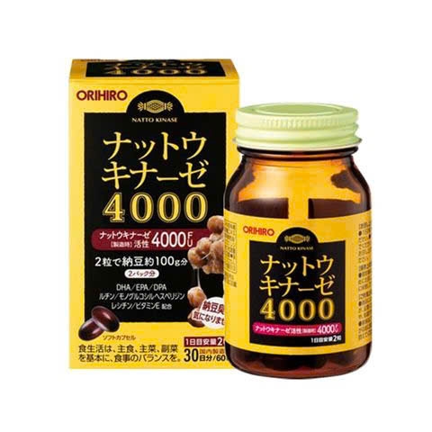 Viên uống phòng ngừa đột quỵ Orihiro Nattokinase 4000FU