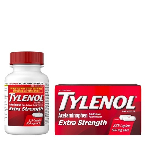 Viên uống giảm đau, hạ sốt Tylenol Extra Strength 500mg 225 viên (Mỹ)