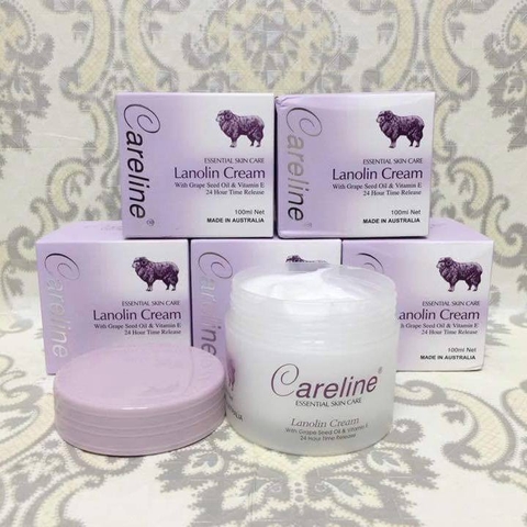 Kem nhau thai cừu Careline Lanolin Cream Úc - Dưỡng trắng da, trị nám, chống lão hóa da.