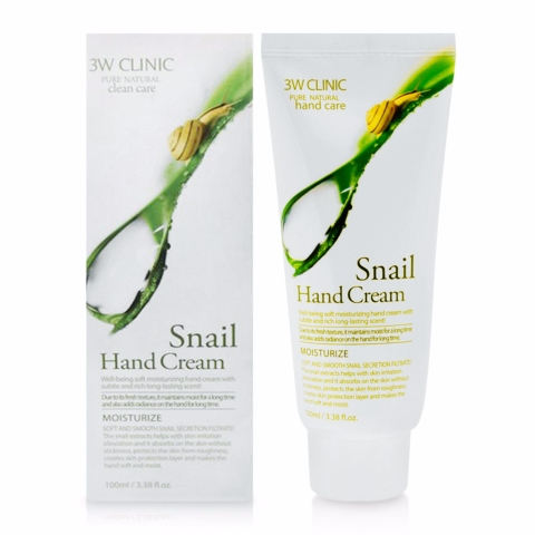 Kem Dưỡng Da Tay Ốc Sên 3W Clinic Snail Hand Cream 100ml