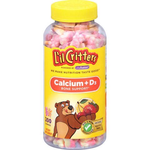 Kẹo Dẻo Bổ Sung Canxi Cho Bé Lil Critters Calcium + D3