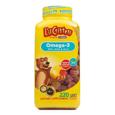 KẸO DẺO L’IL CRITTERS OMEGA-3 DHA GUMMY FISH 220 VIÊN