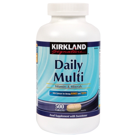 KIRKLAND DAILY MULTI VITAMINS & MINERALS - CHAI 500 TABLETS