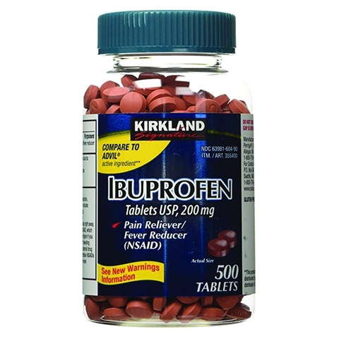 KIRKLAND IBUPROFEN TABLETS USP 200MG - CHAI 500 VIÊN