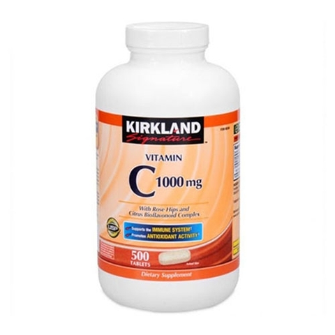 KIRKLAND SIGNATURE VITAMIN C 1000MG - CHAI 500 VIÊN