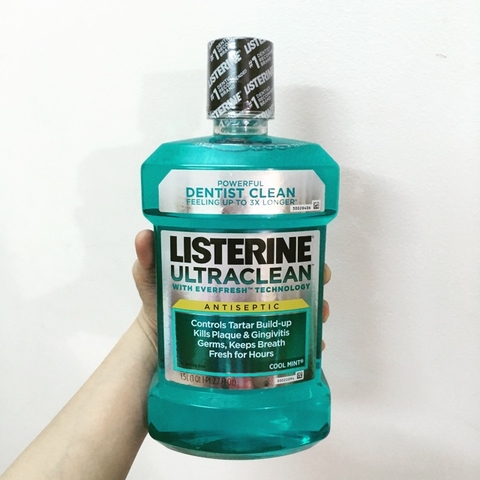 Nước Súc Miệng Listerine Ultra Clean Cool Mint 1.5L Của Mỹ
