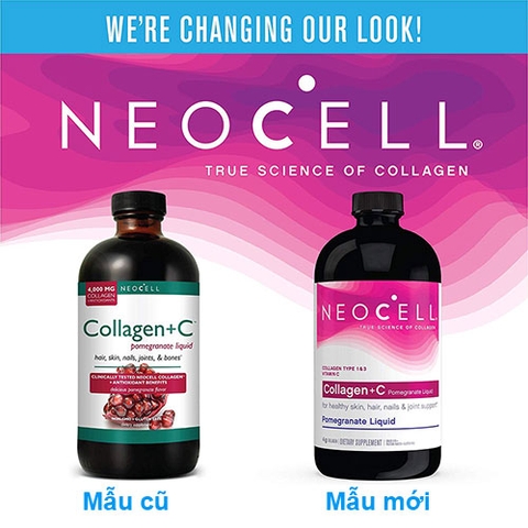Nước uống Collagen, Neocell Collagen +C Lựu 4000mg