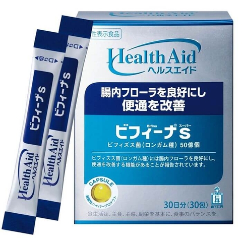 Men vi sinh BIFINA R Health Aid hỗ trợ tiêu hóa của Nhật Bản (Hộp 20 gói)