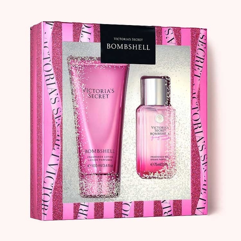 Bộ 2 chai xịt thơm và kem dưỡng thể Victoria’s Secret Mist & Lotion Gift Set (Mẫu Mới)