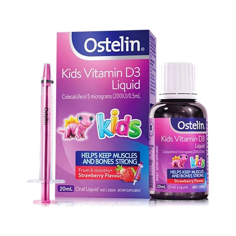 OSTELIN KIDS VITAMIN D3 LIQUID DÙNG CHO BÉ TỪ 6 THÁNG TUỔI