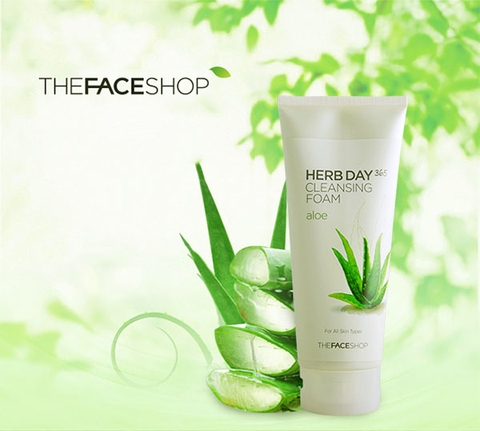 Sữa Rửa Mặt Lô Hội Herb Day 365 Cleansing Foam Aloe 170ml