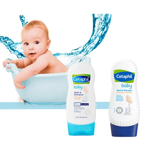 Sữa Tắm Gội Cho Bé Cetaphil Baby Wash Shampoo 230ml Đức