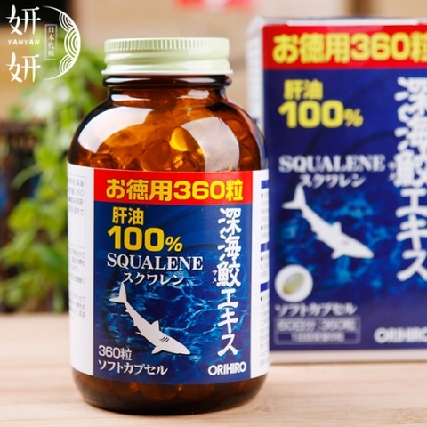 SỤN CÁ MẬP ORIHIRO SQUALENE NHẬT BẢN - CHAI 360 VIÊN