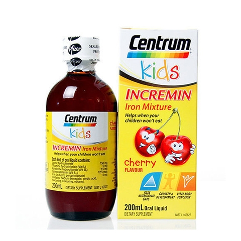 Centrum Kids Incremin Iron Mixture 200ml - Siro Dành Cho Trẻ Biếng Ăn