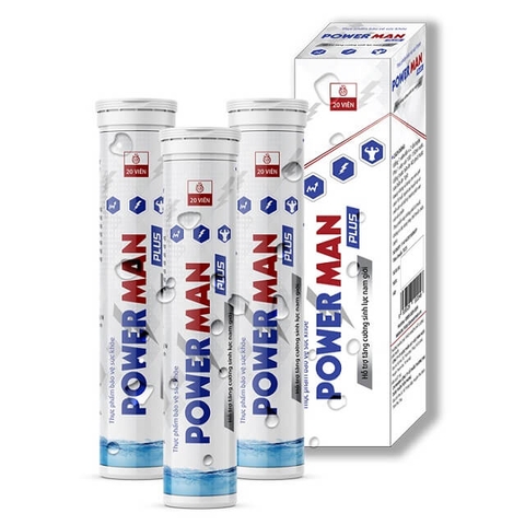 COMBO 2+1 VIÊN SỦI TĂNG CƯỜNG SINH LÝ NAM POWER MAN PLUS, TUÝP 20 VIÊN