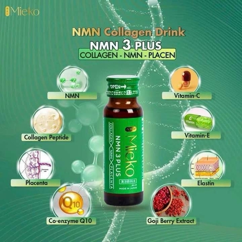 Nước Uống Trẻ Hoá Da Mieko NMN 3 Plus Nhật Bản