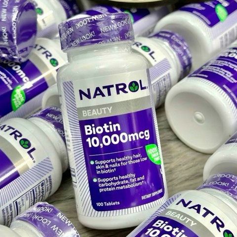 Natrol Biotin 1000 mcg - viên uống hỗ trợ mọc tóc, móng khỏe
