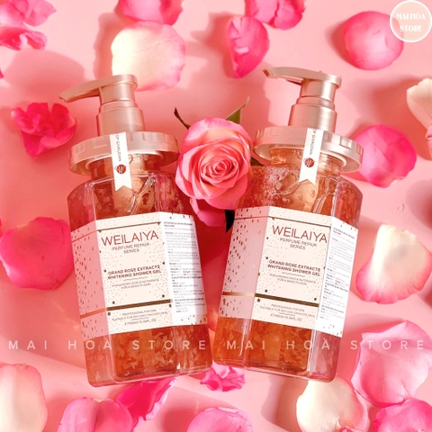 Sữa tắm trắng da cánh hoa hồng Damask Weilaiya 450ml