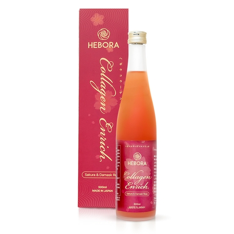 Nước uống Collagen Enrich Hebora 500ml Nhật, chống lão hóa