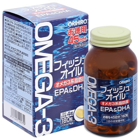 Viên uống hỗ trợ cho não bộ và thị lực Orihiro Fish Oil (180 viên)