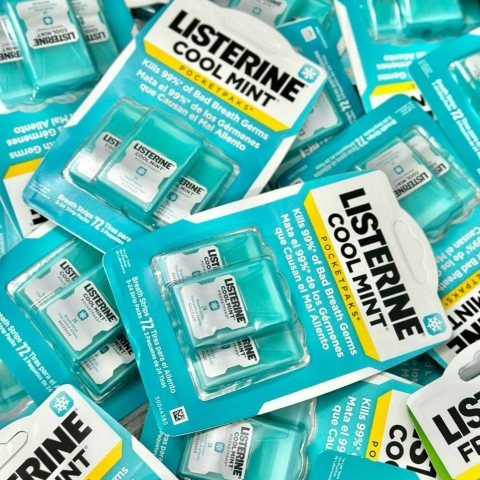 MIẾNG NGẬM THƠM MIỆNG, DIỆT KHUẨN LISTERINE 72 MIẾNG