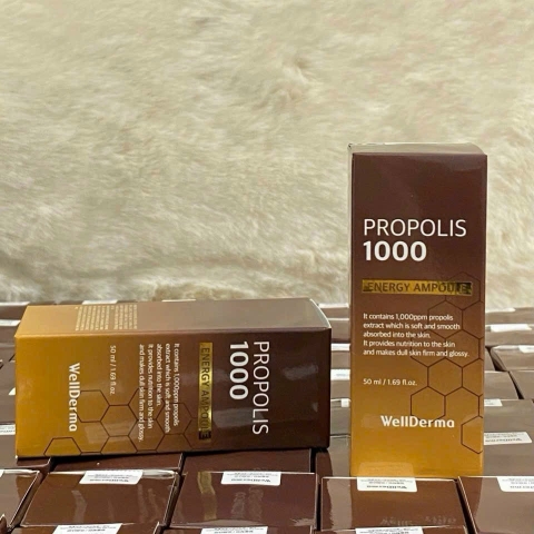 Serum Cải Thiện Nếp Nhăn Làm Trắng Da WellDerma Propolis 1000 Energy Ampoule 50ml