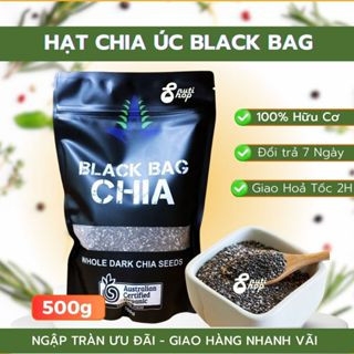 Hạt chia Úc Black Bag Chia túi 500g-Hạt chia hữu cơ Úc