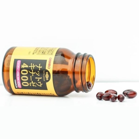 Viên Uống Chống Đột Quỵ Tai Biến NATTO KINASE 2000FU Orihiro, chống đột quỵ 2000 FU Orihiro 60 viên
