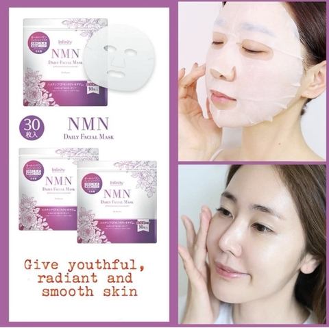 Mặt Nạ Infinity NMN Daily Facial Mask (Màu Tím) 30 Miếng Nhật Bản