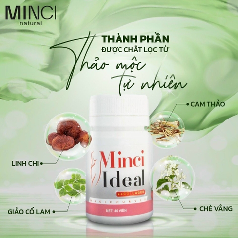 Viên Uống Giảm Cân Thảo Mộc Minci Ideal + Collagen