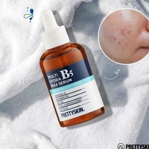 Serum dưỡng da B5 Prettyskin 50ml, tinh chất phục hồi da, dưỡng trắng, cấp ẩm cho da dầu Multi Hydra B5 Max Serum