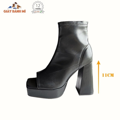 Giày Boot hở mũi đế cao 11cm - G1977