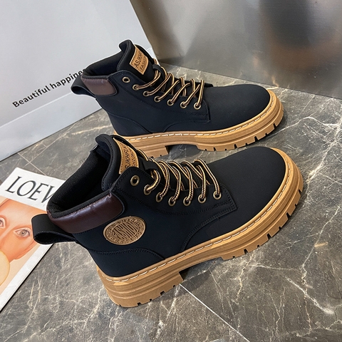 Giày Boot đế 5cm, chất da lộn - G1743DX