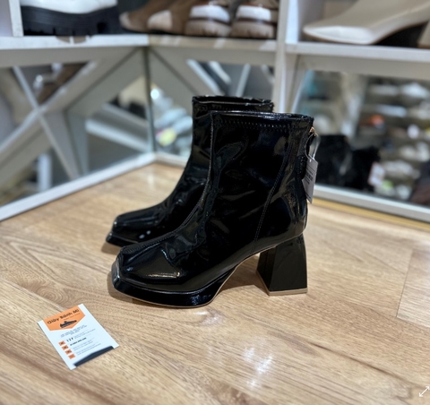 Giày Boot da bóng, đế cao 9cm - G1829